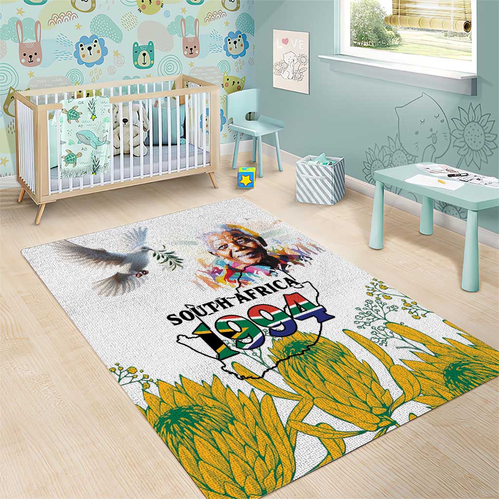 Afro South Africa Freedom Day Area Rug Nelson Mandela LT15