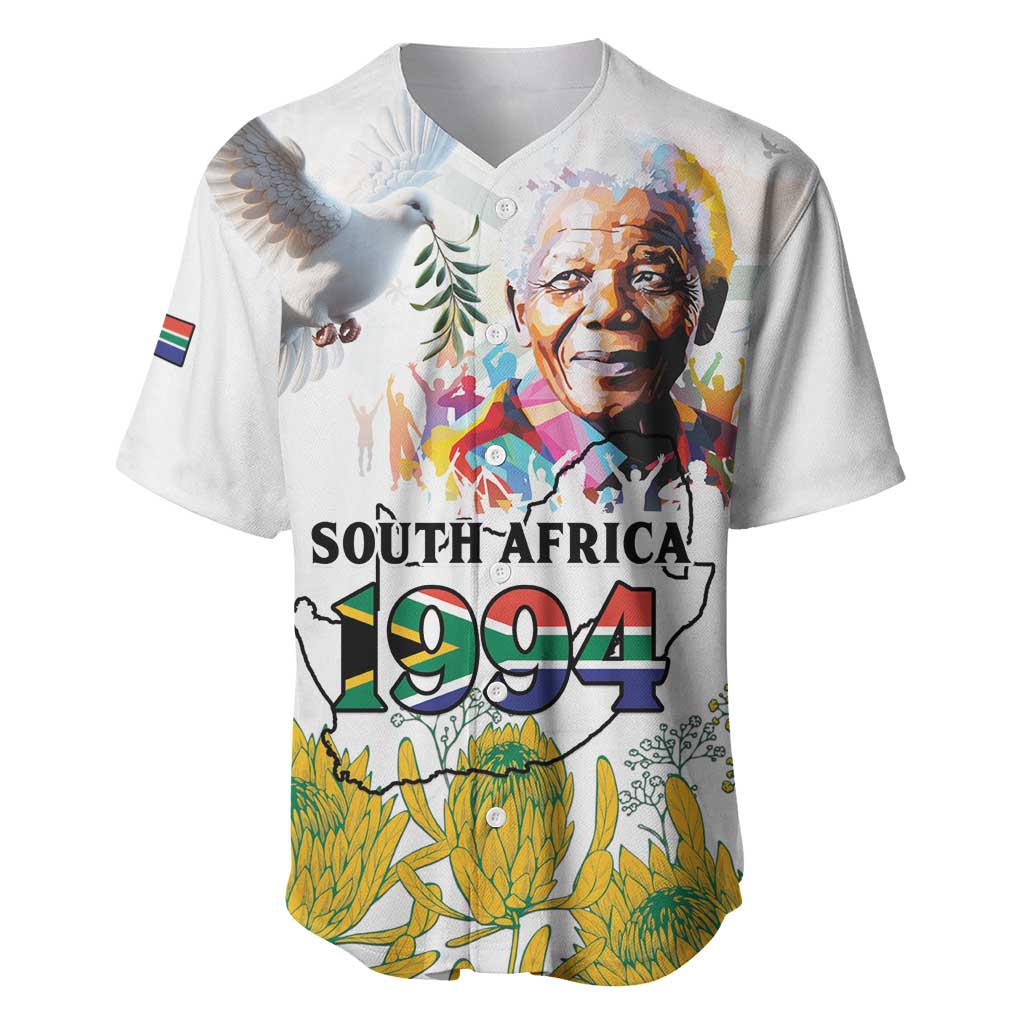 Afro South Africa Freedom Day Baseball Jersey Nelson Mandela LT15