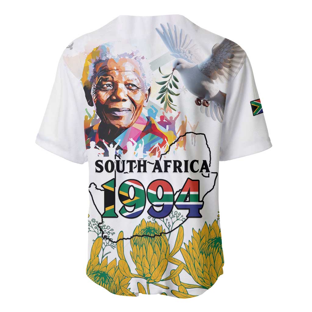 Afro South Africa Freedom Day Baseball Jersey Nelson Mandela LT15
