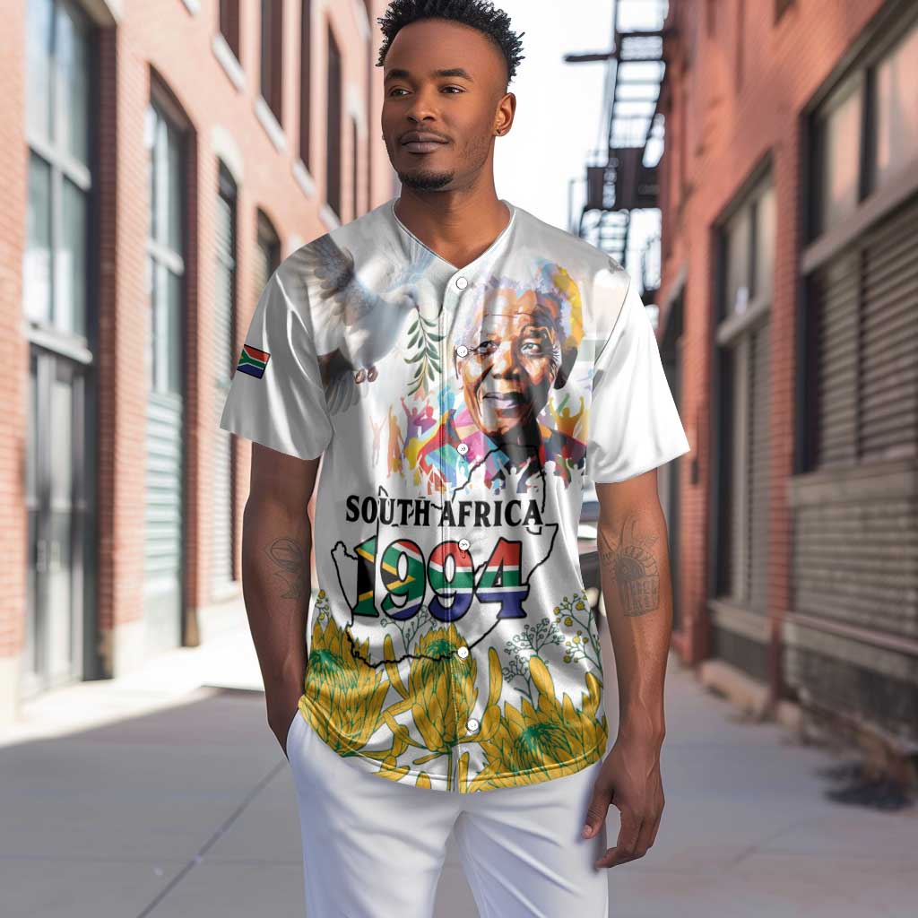 Afro South Africa Freedom Day Baseball Jersey Nelson Mandela LT15