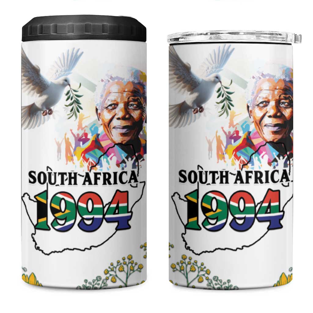 Afro South Africa Freedom Day 4 in 1 Can Cooler Tumbler Nelson Mandela LT15