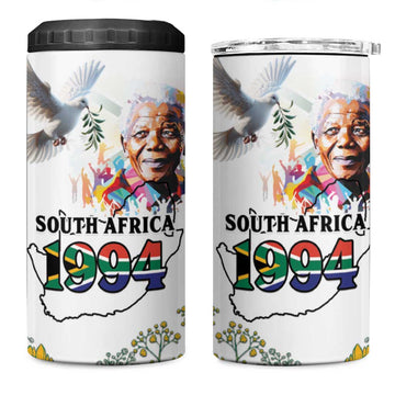 Afro South Africa Freedom Day 4 in 1 Can Cooler Tumbler Nelson Mandela LT15