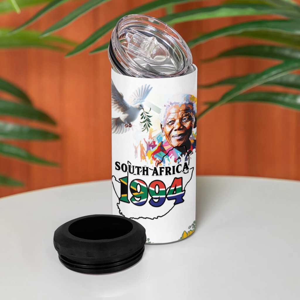 Afro South Africa Freedom Day 4 in 1 Can Cooler Tumbler Nelson Mandela LT15
