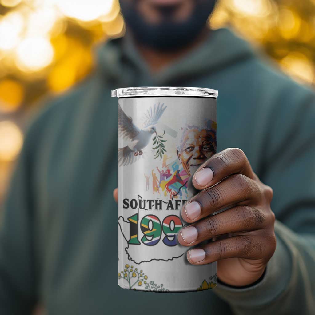 Afro South Africa Freedom Day 4 in 1 Can Cooler Tumbler Nelson Mandela LT15