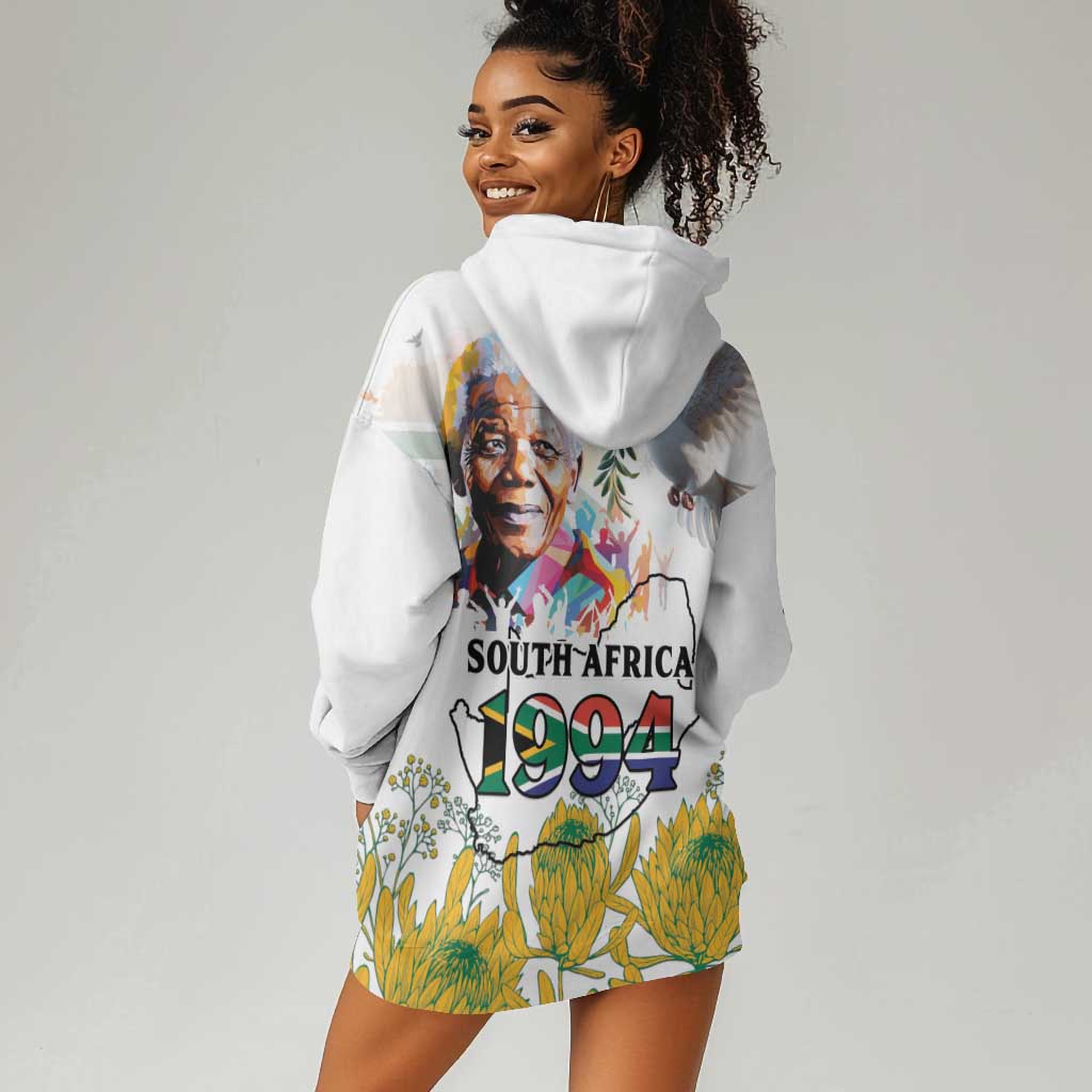 Afro South Africa Freedom Day Hoodie Dress Nelson Mandela LT15