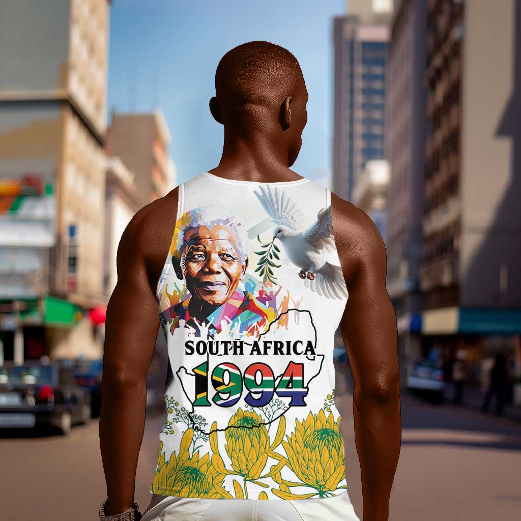 Afro South Africa Freedom Day Men Tank Top Nelson Mandela LT15
