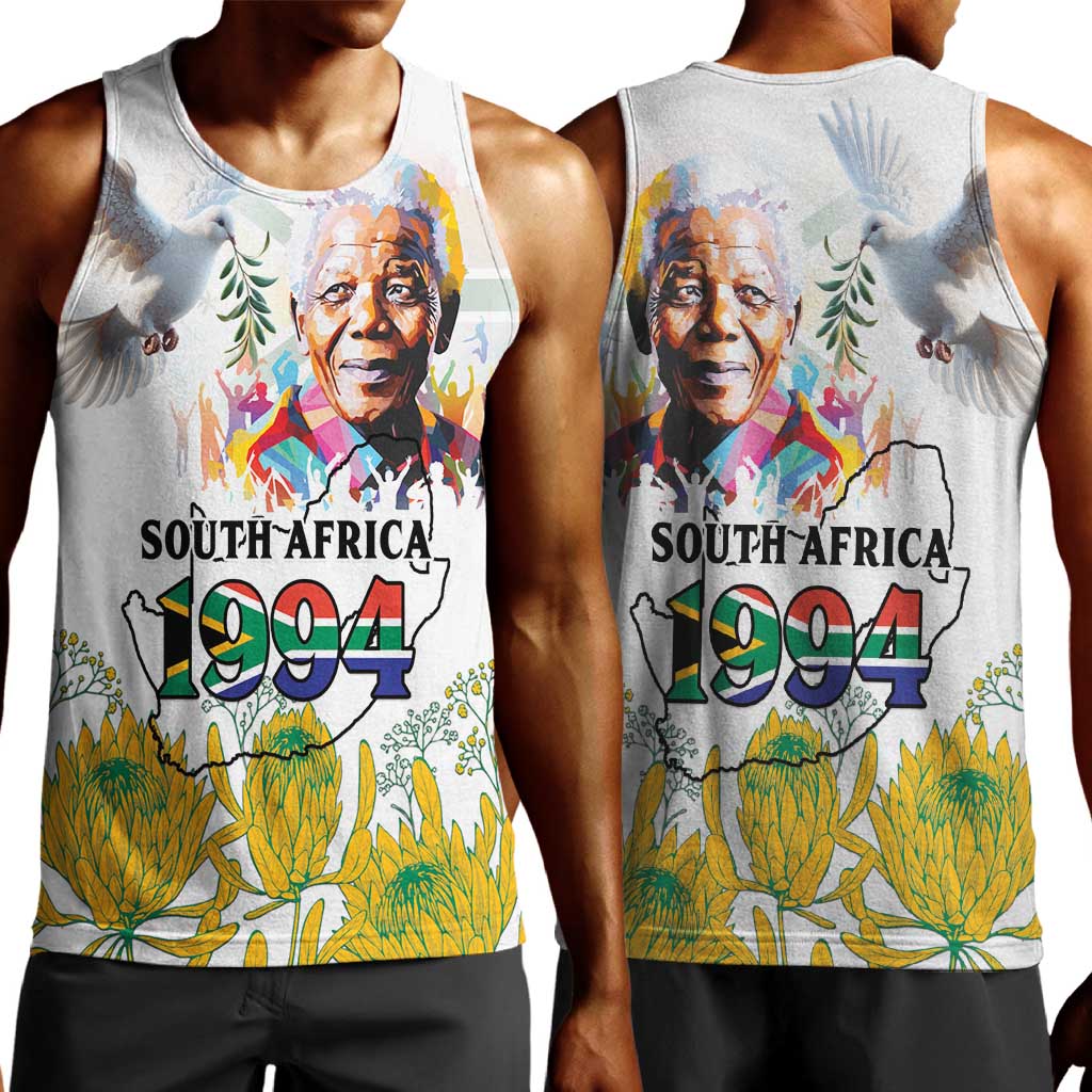 Afro South Africa Freedom Day Men Tank Top Nelson Mandela LT15