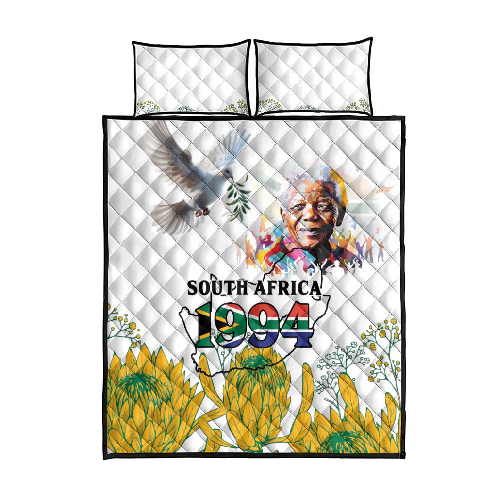 Afro South Africa Freedom Day Quilt Bed Set Nelson Mandela LT15