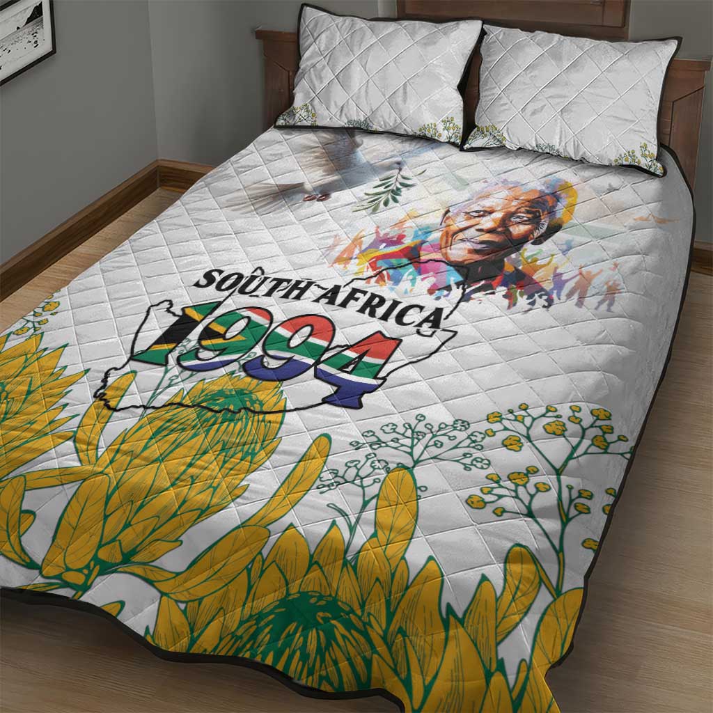 Afro South Africa Freedom Day Quilt Bed Set Nelson Mandela LT15