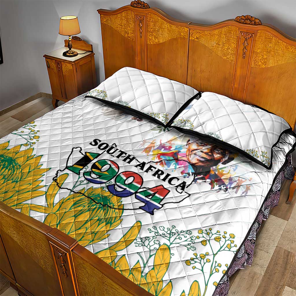 Afro South Africa Freedom Day Quilt Bed Set Nelson Mandela LT15