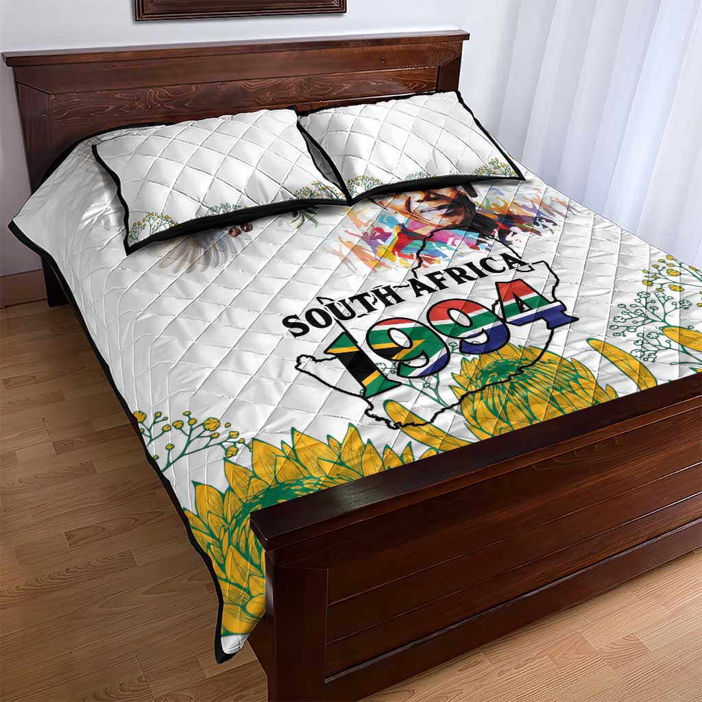 Afro South Africa Freedom Day Quilt Bed Set Nelson Mandela LT15