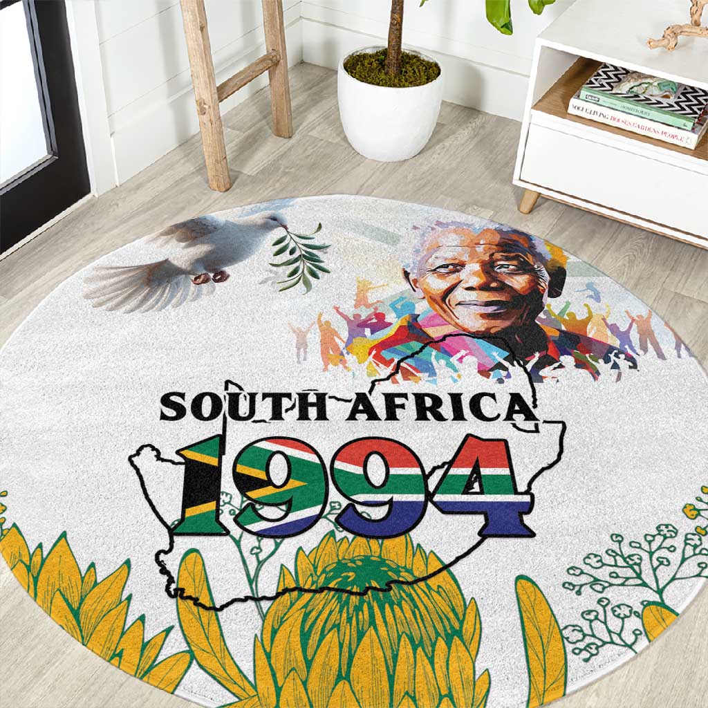 Afro South Africa Freedom Day Round Carpet Nelson Mandela LT15