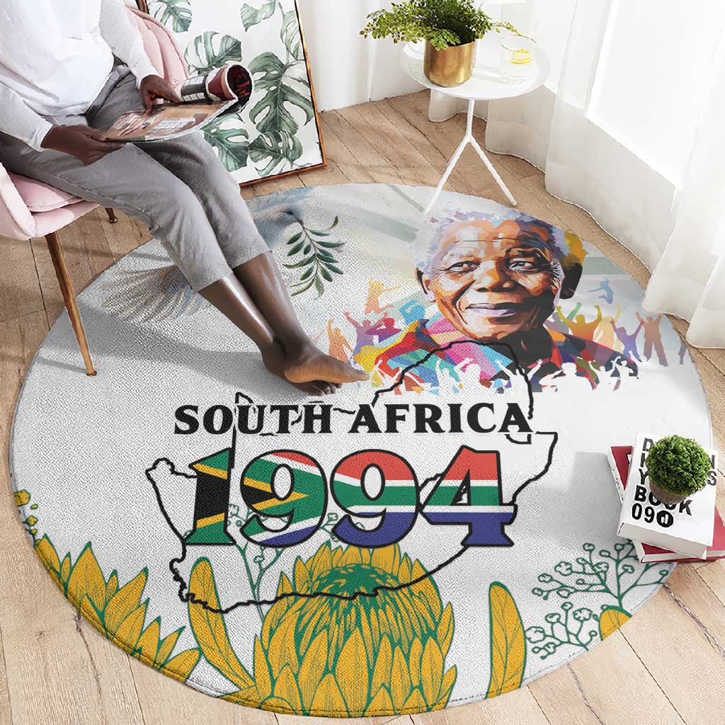 Afro South Africa Freedom Day Round Carpet Nelson Mandela LT15