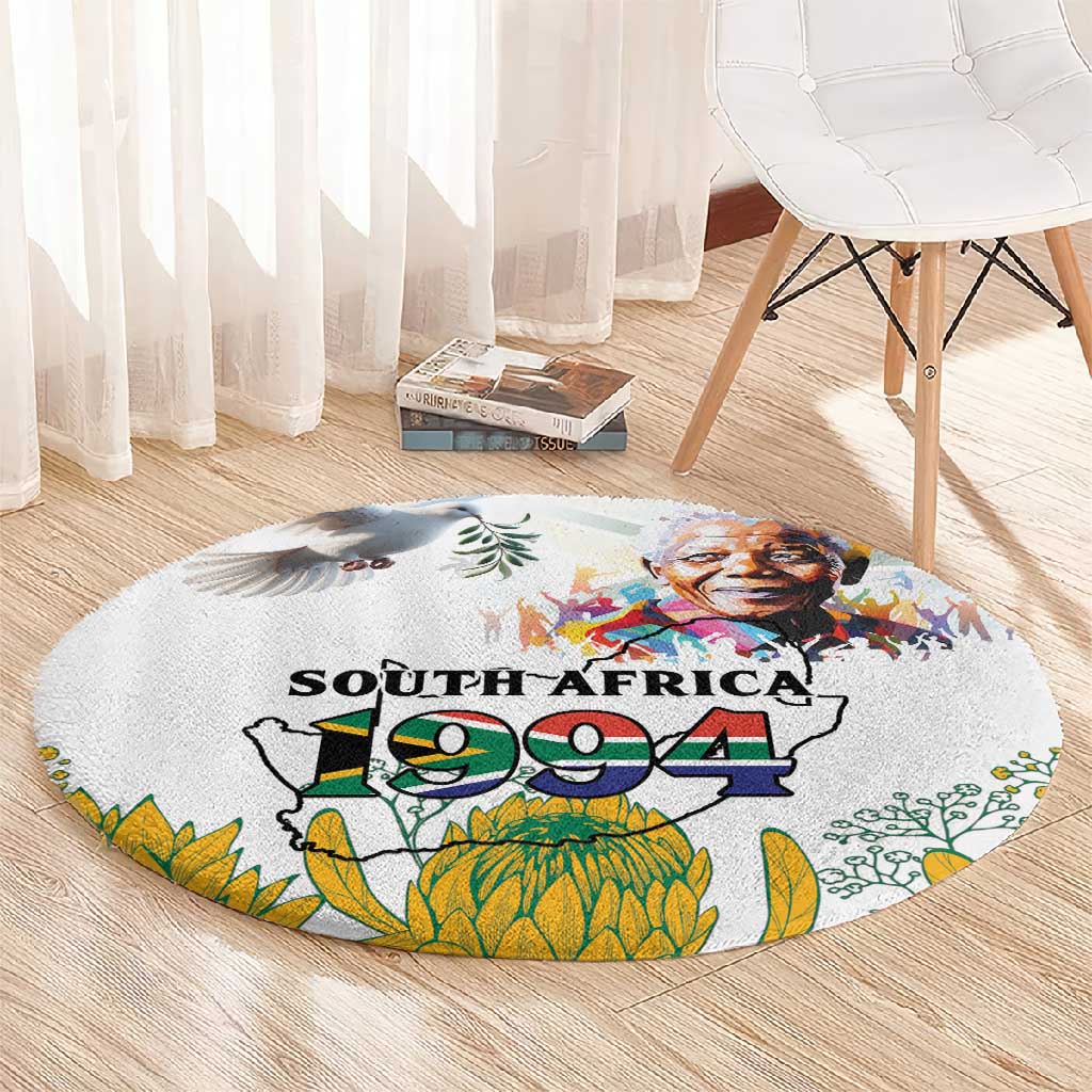 Afro South Africa Freedom Day Round Carpet Nelson Mandela LT15