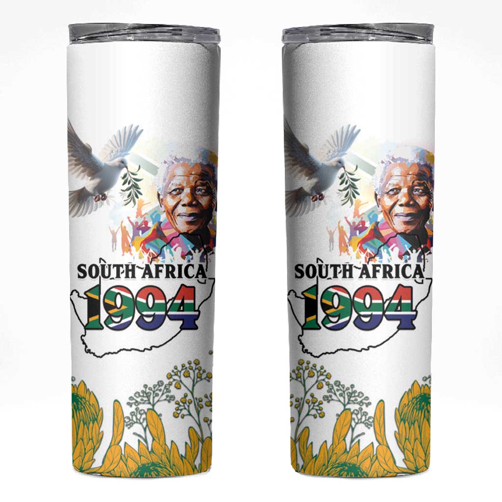 Afro South Africa Freedom Day Skinny Tumbler Nelson Mandela LT15