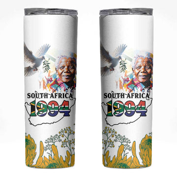 Afro South Africa Freedom Day Skinny Tumbler Nelson Mandela LT15