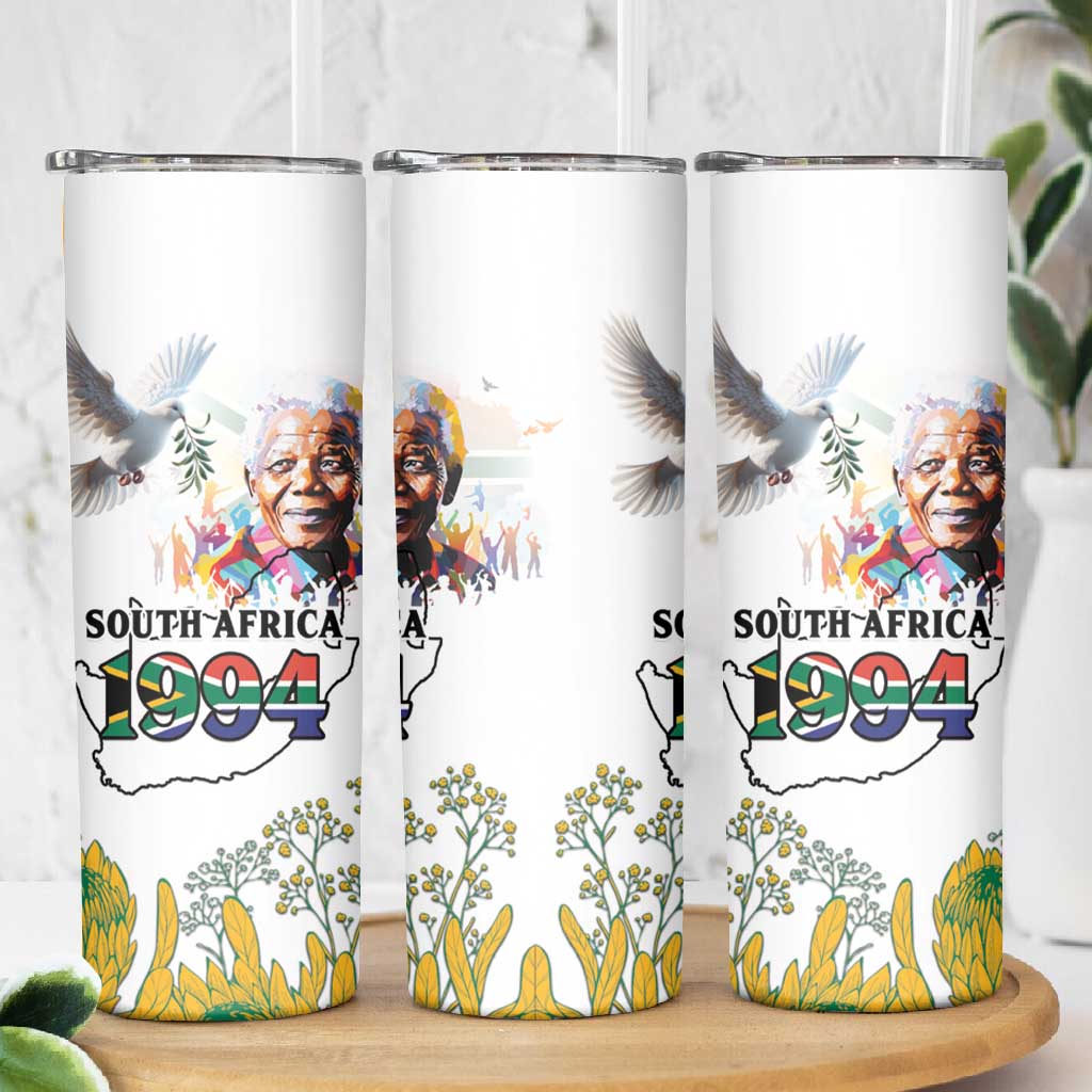 Afro South Africa Freedom Day Skinny Tumbler Nelson Mandela LT15