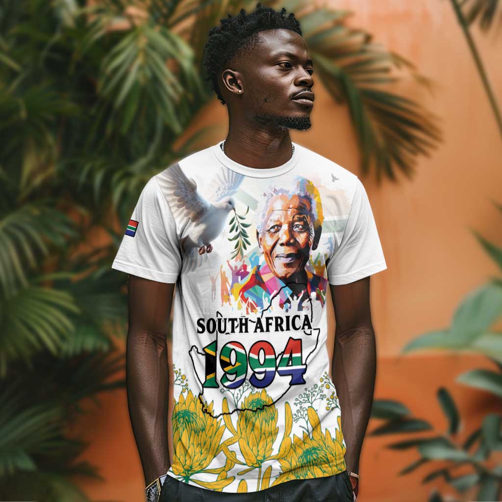 Afro South Africa Freedom Day T shirt Nelson Mandela LT15