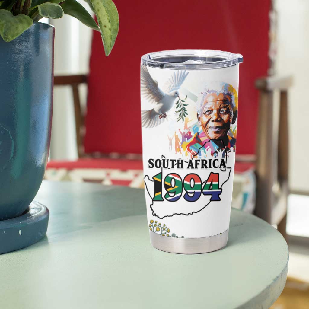 Afro South Africa Freedom Day Tumbler Cup Nelson Mandela LT15