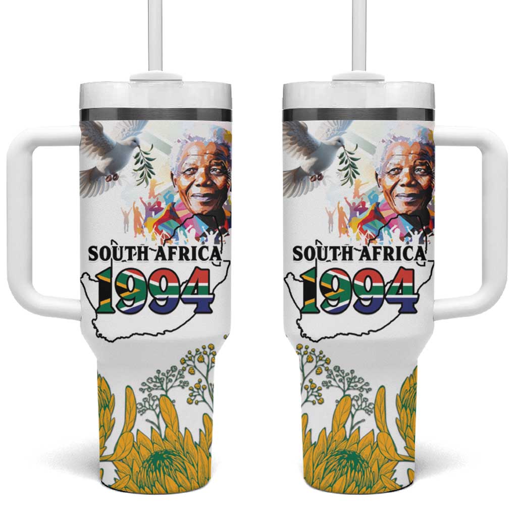 Afro South Africa Freedom Day Tumbler With Handle Nelson Mandela LT15