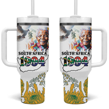 Afro South Africa Freedom Day Tumbler With Handle Nelson Mandela LT15