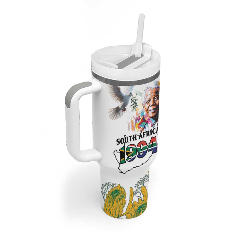 Afro South Africa Freedom Day Tumbler With Handle Nelson Mandela LT15