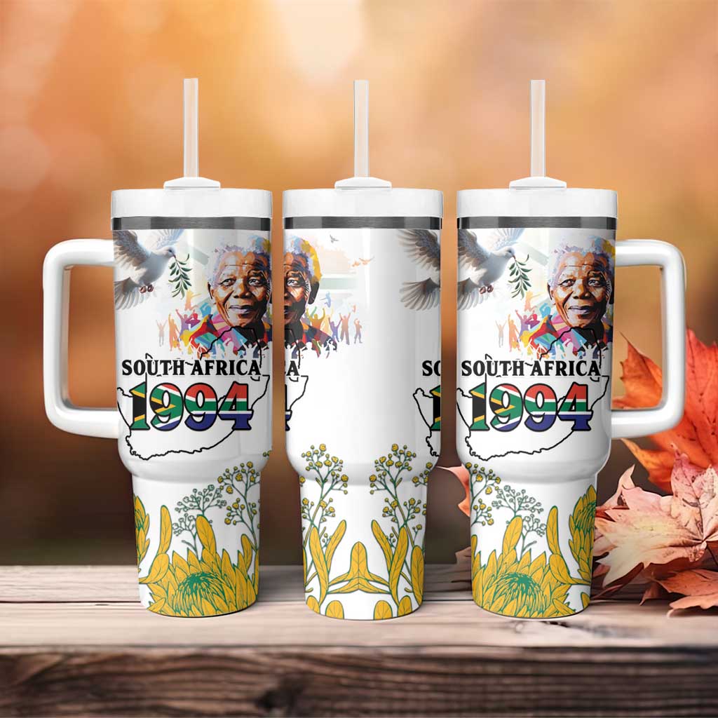 Afro South Africa Freedom Day Tumbler With Handle Nelson Mandela LT15