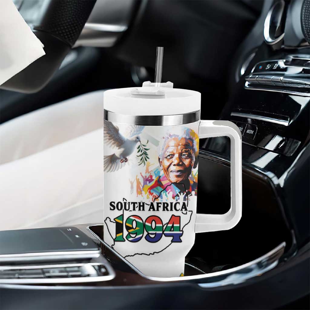 Afro South Africa Freedom Day Tumbler With Handle Nelson Mandela LT15