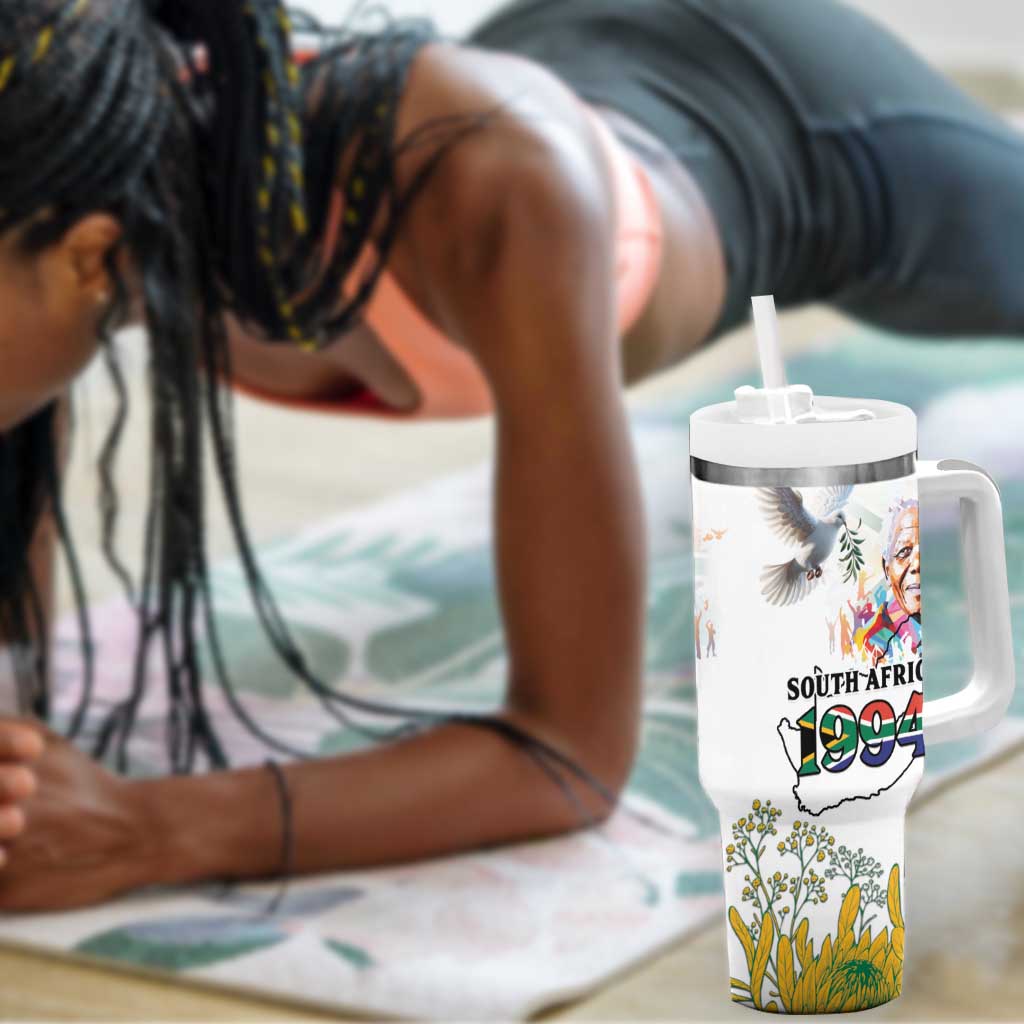 Afro South Africa Freedom Day Tumbler With Handle Nelson Mandela LT15