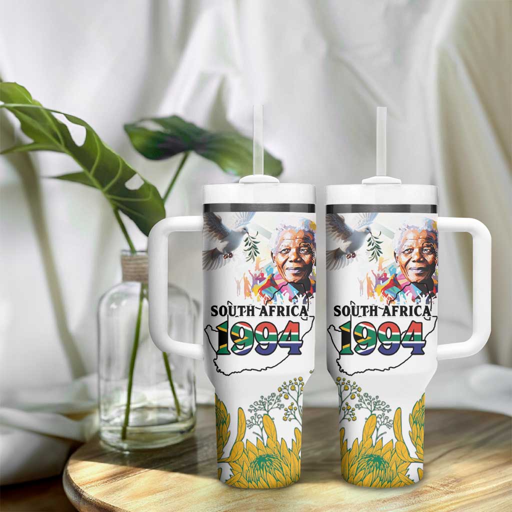 Afro South Africa Freedom Day Tumbler With Handle Nelson Mandela LT15