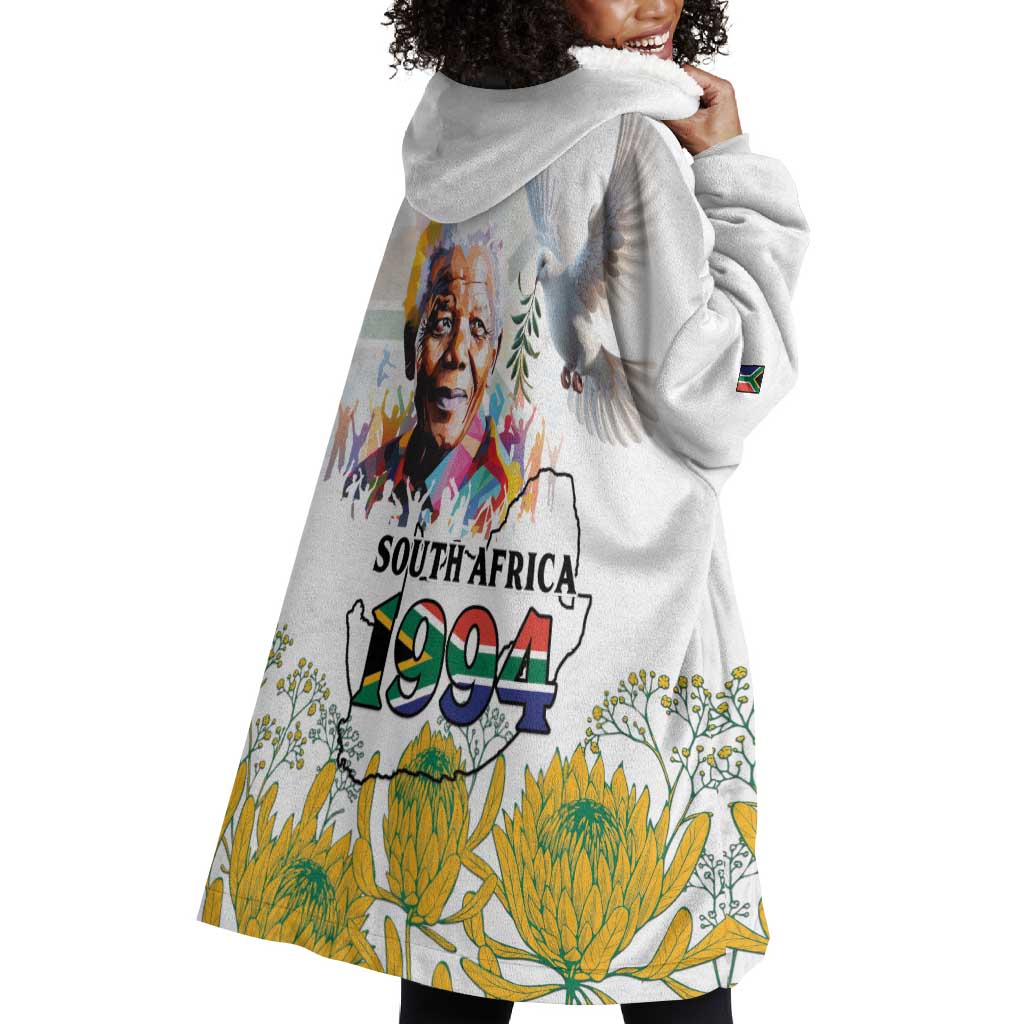Afro South Africa Freedom Day Wearable Blanket Hoodie Nelson Mandela LT15