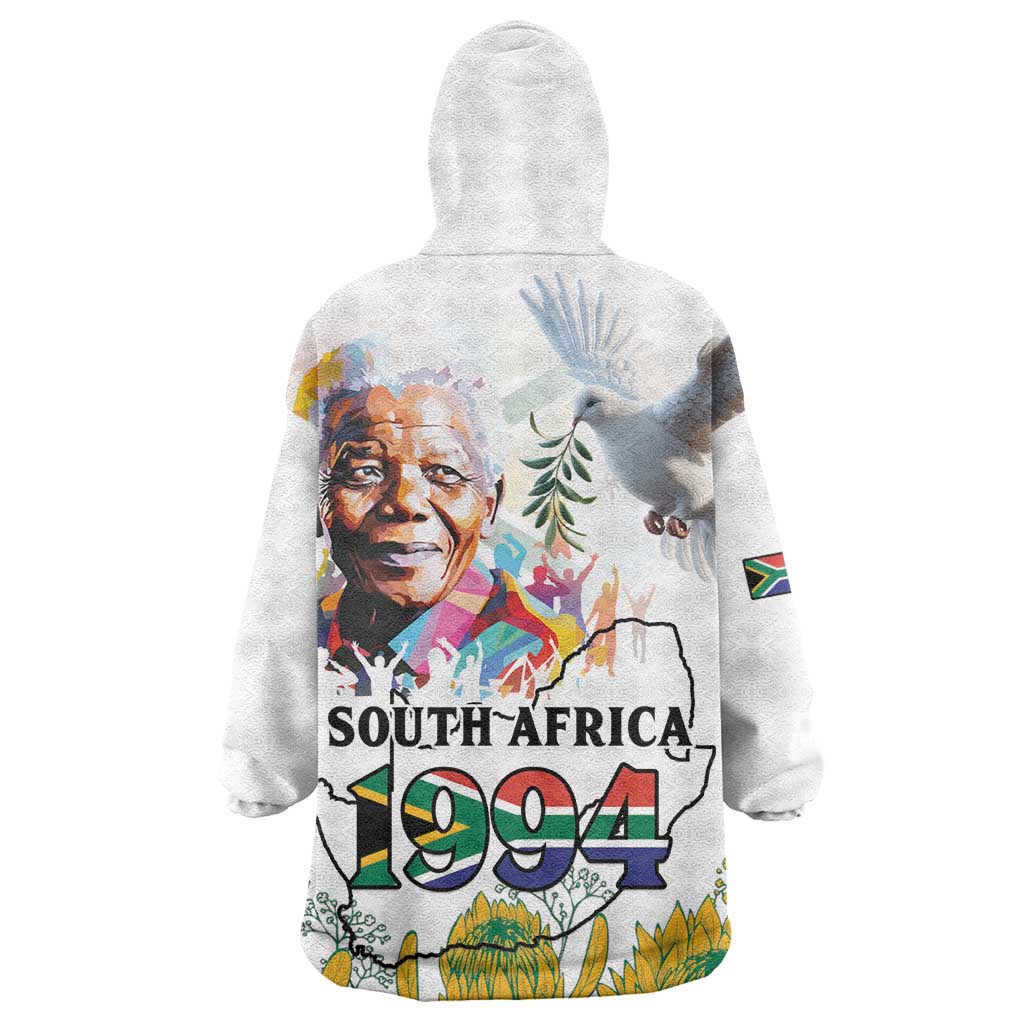 Afro South Africa Freedom Day Wearable Blanket Hoodie Nelson Mandela LT15