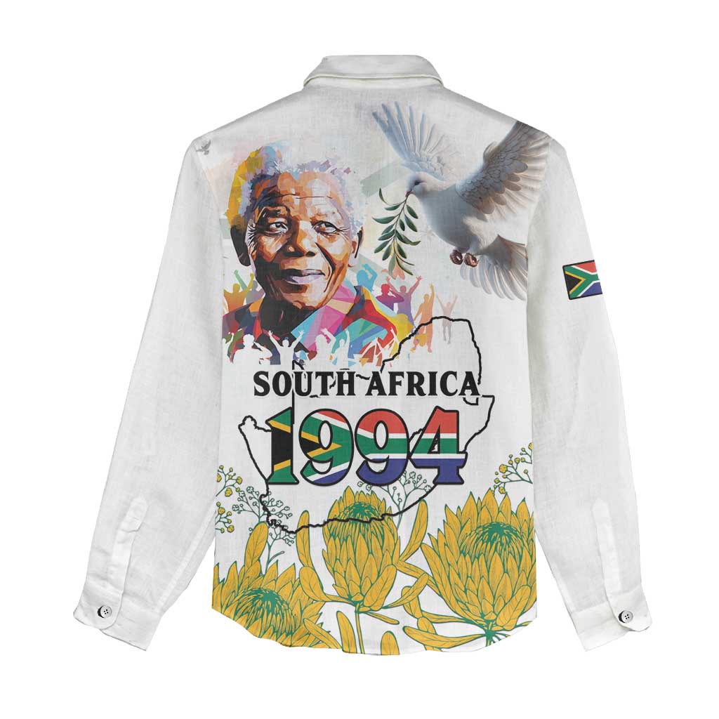 Afro South Africa Freedom Day Women Casual Shirt Nelson Mandela LT15