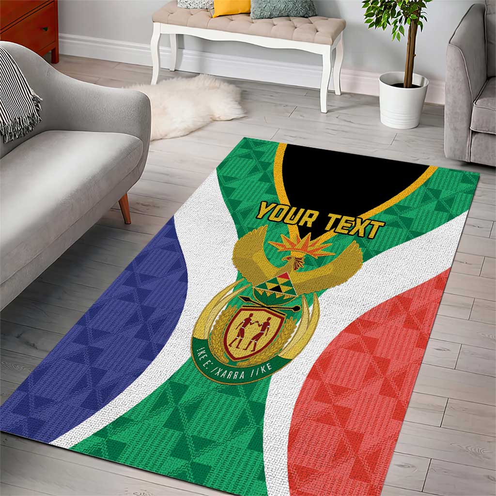 Personalised South Africa Area Rug Coat Of Arms Flag Style LT15