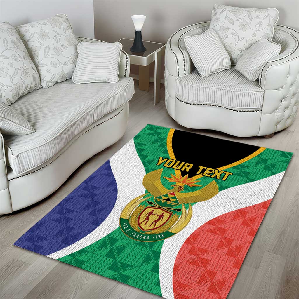Personalised South Africa Area Rug Coat Of Arms Flag Style LT15