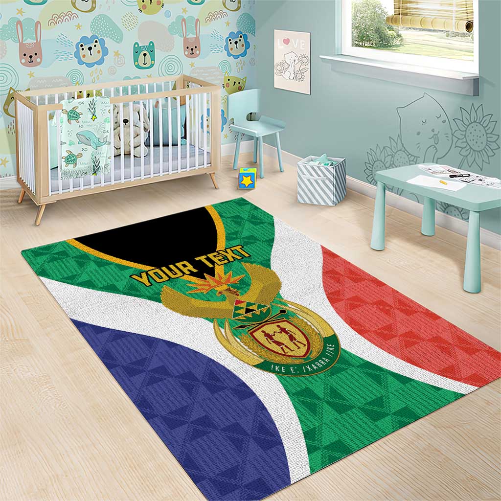 Personalised South Africa Area Rug Coat Of Arms Flag Style LT15