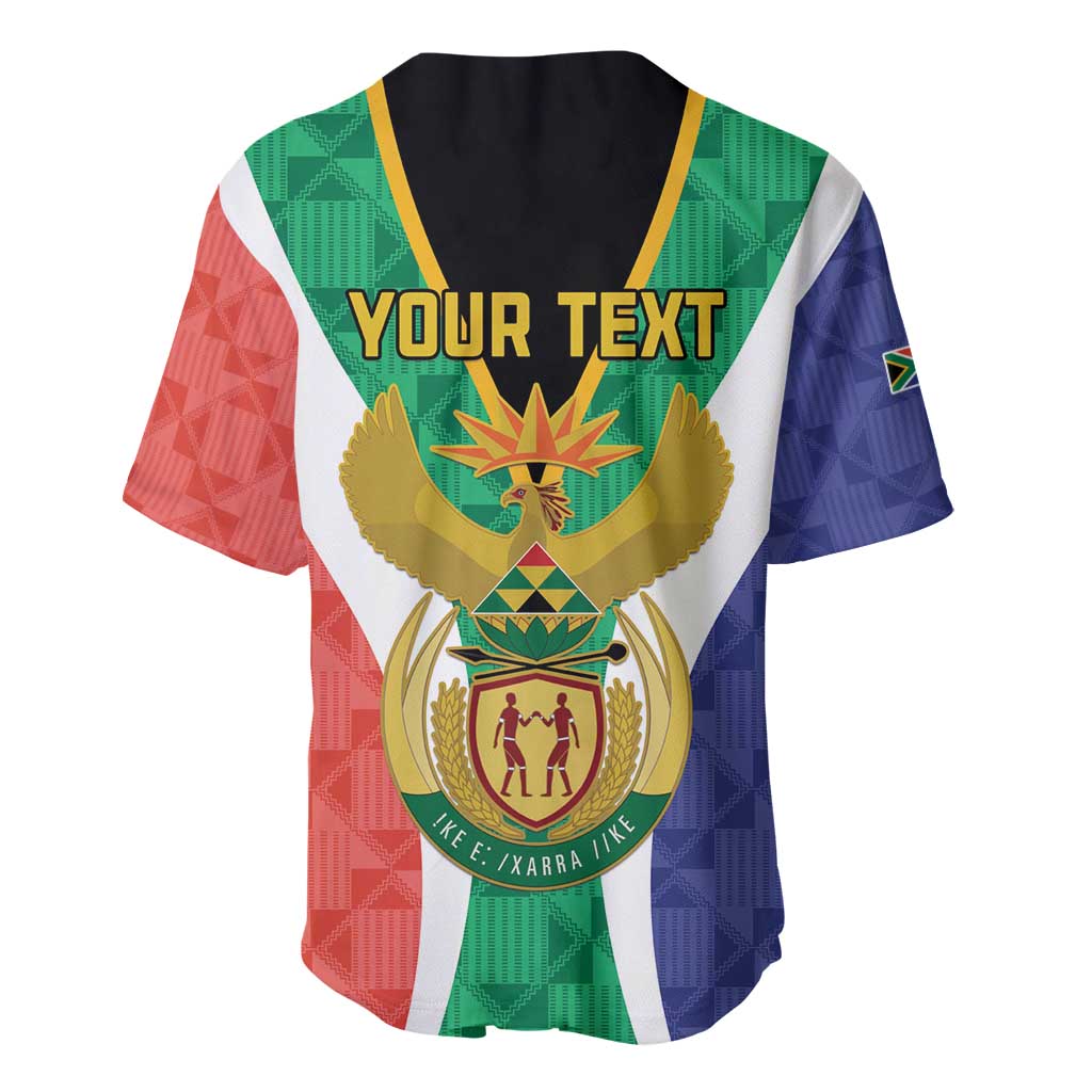 Personalised South Africa Baseball Jersey Coat Of Arms Flag Style LT15