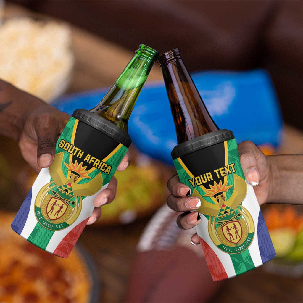 Personalised South Africa 4 in 1 Can Cooler Tumbler Coat Of Arms Flag Style LT15