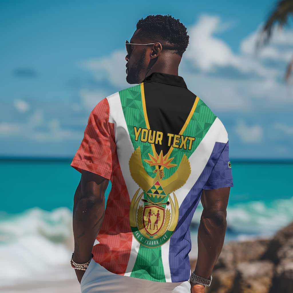 Personalised South Africa Hawaiian Shirt Coat Of Arms Flag Style LT15