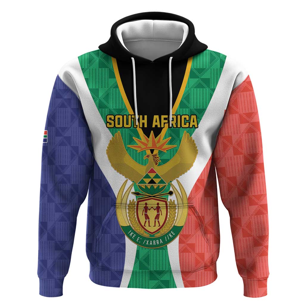 Personalised South Africa Hoodie Coat Of Arms Flag Style LT15