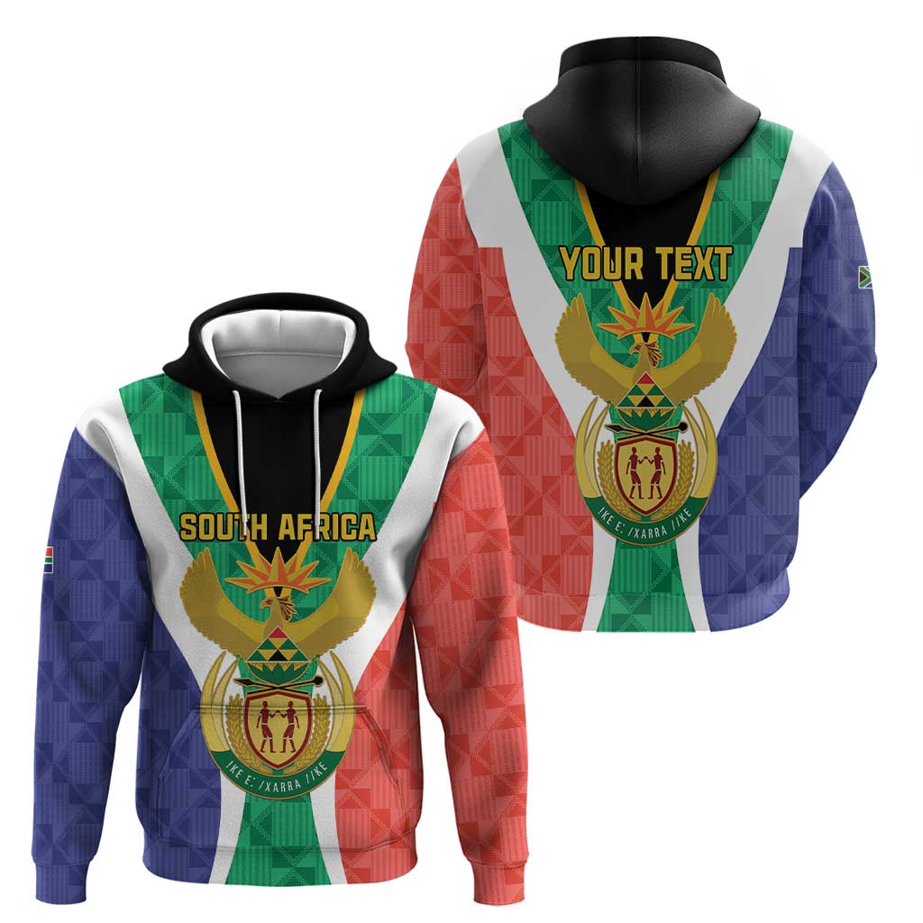Personalised South Africa Hoodie Coat Of Arms Flag Style LT15