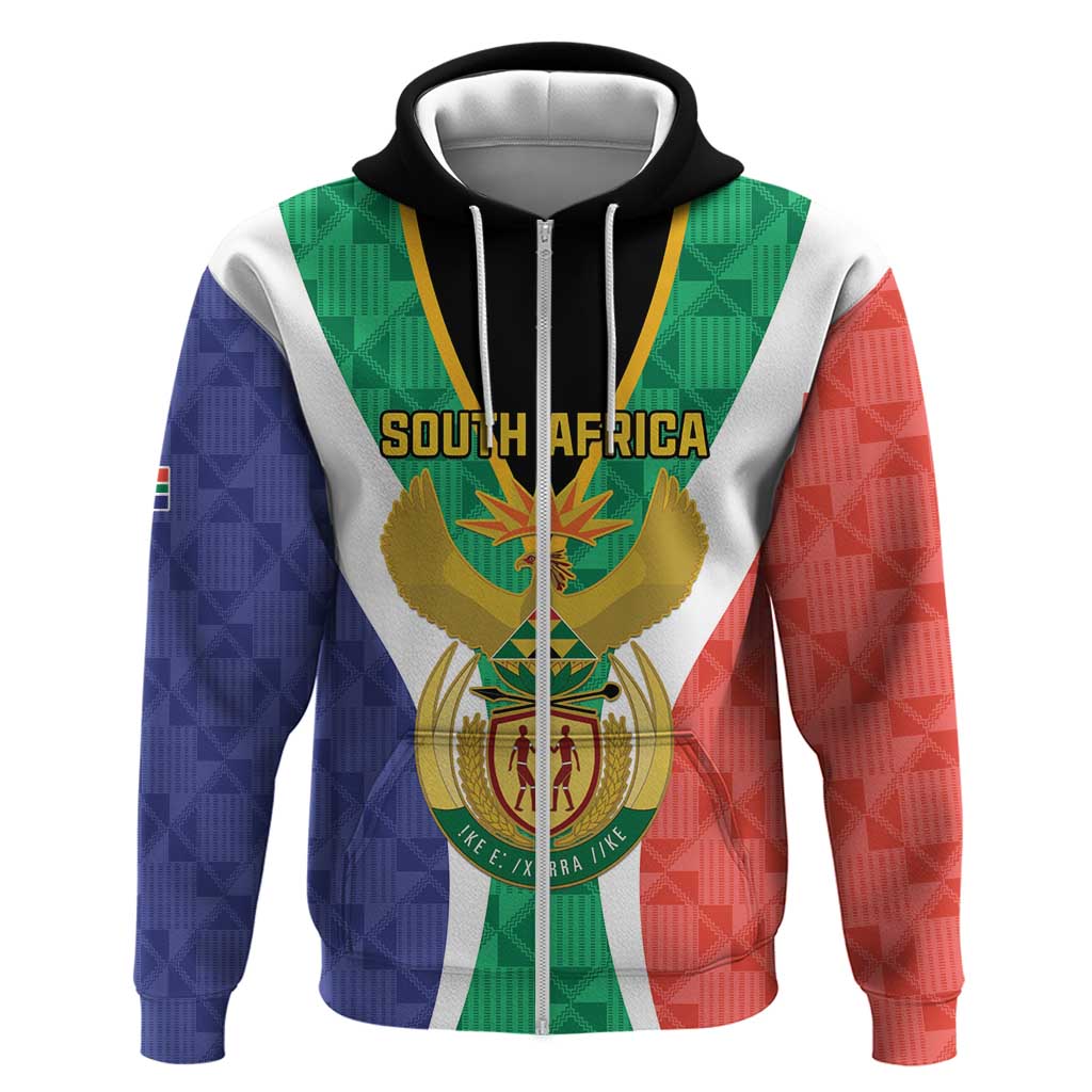 Personalised South Africa Hoodie Coat Of Arms Flag Style LT15