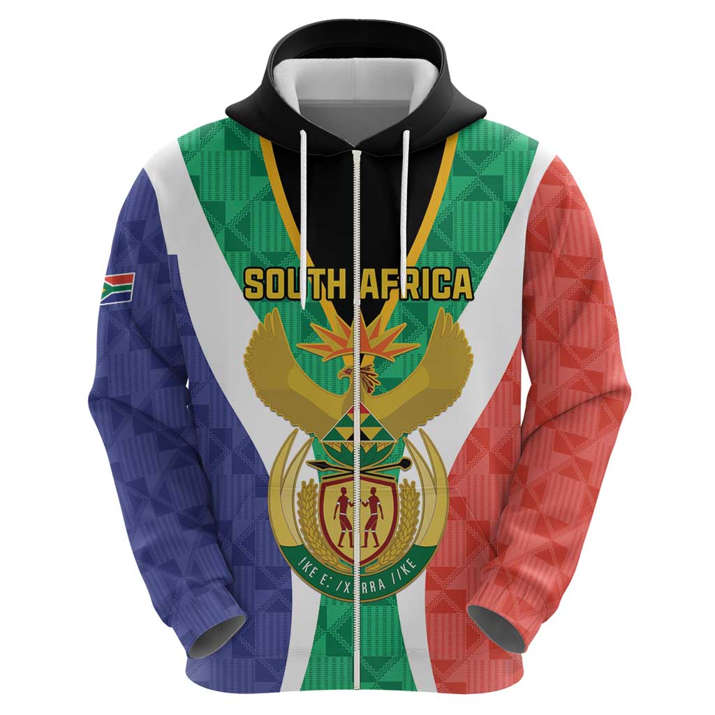 Personalised South Africa Hoodie Coat Of Arms Flag Style LT15