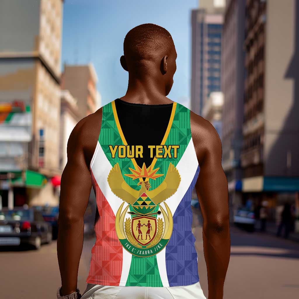 Personalised South Africa Men Tank Top Coat Of Arms Flag Style LT15
