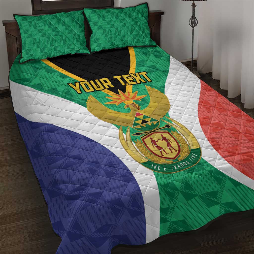 Personalised South Africa Quilt Bed Set Coat Of Arms Flag Style LT15