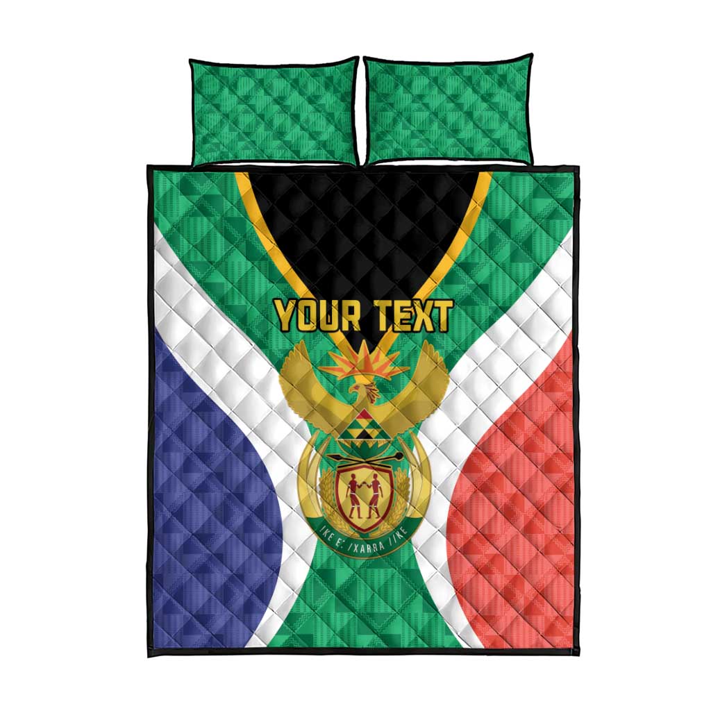 Personalised South Africa Quilt Bed Set Coat Of Arms Flag Style LT15