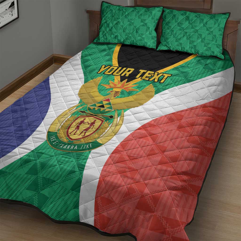 Personalised South Africa Quilt Bed Set Coat Of Arms Flag Style LT15
