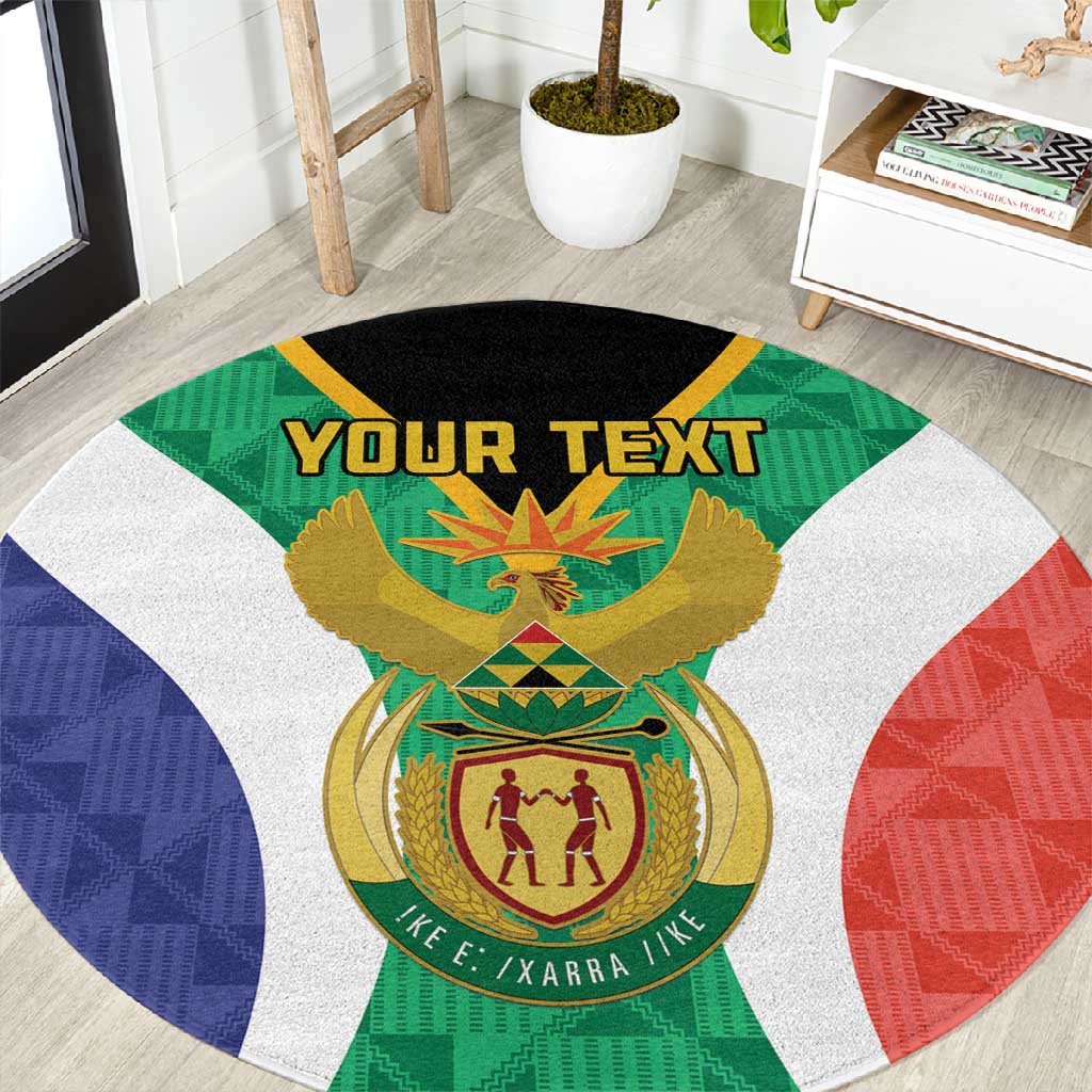 Personalised South Africa Round Carpet Coat Of Arms Flag Style LT15