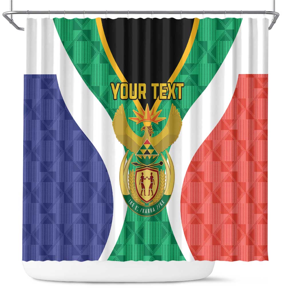 Personalised South Africa Shower Curtain Coat Of Arms Flag Style LT15