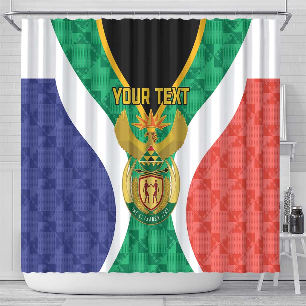 Personalised South Africa Shower Curtain Coat Of Arms Flag Style LT15